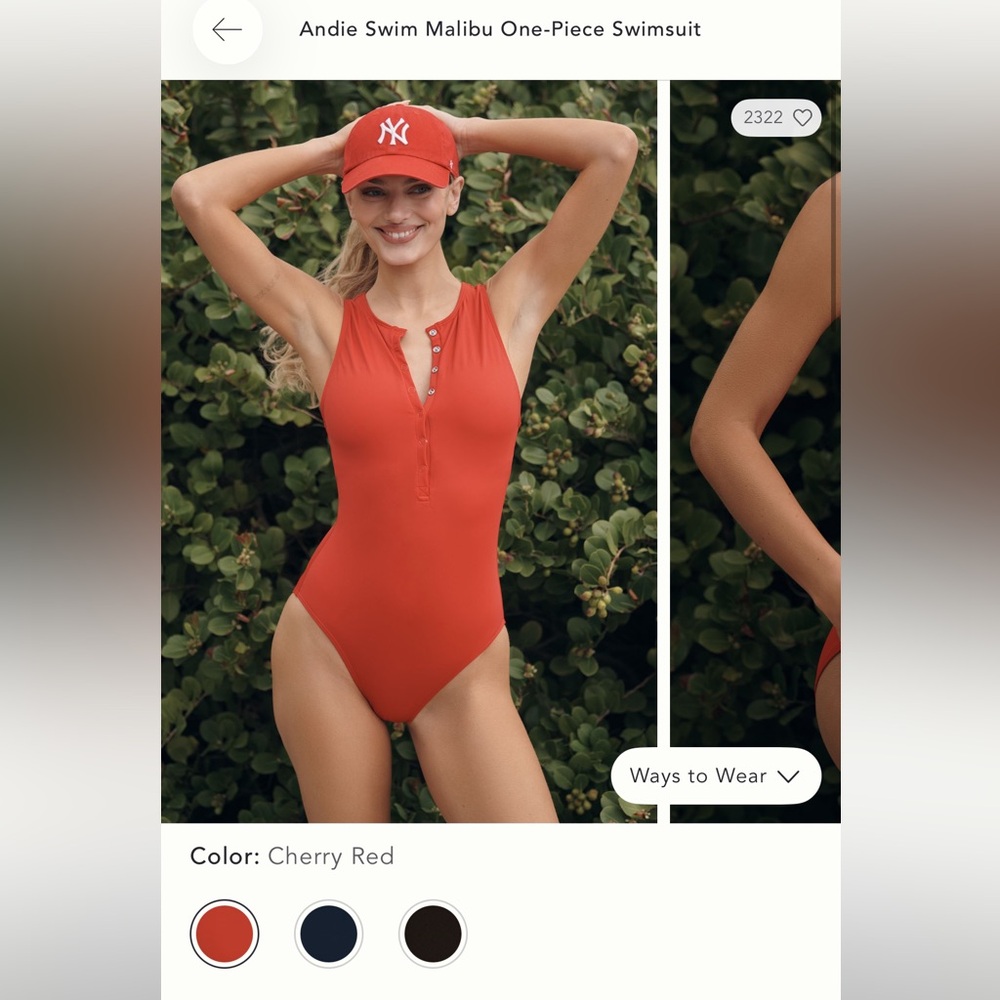 NWT ANDIE Malibu Red One Piece